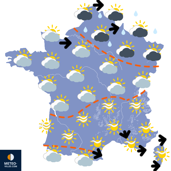 Carte de prévisions du temps du Tuesday, September 16, 2025
