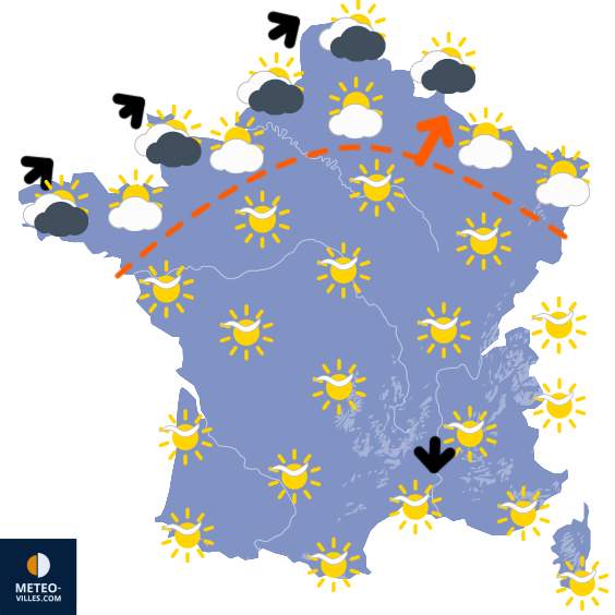 Carte de prévisions du temps du Wednesday, September 17, 2025