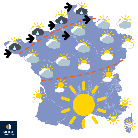 Carte de prévisions du temps du Samedi 13 septembre 2025