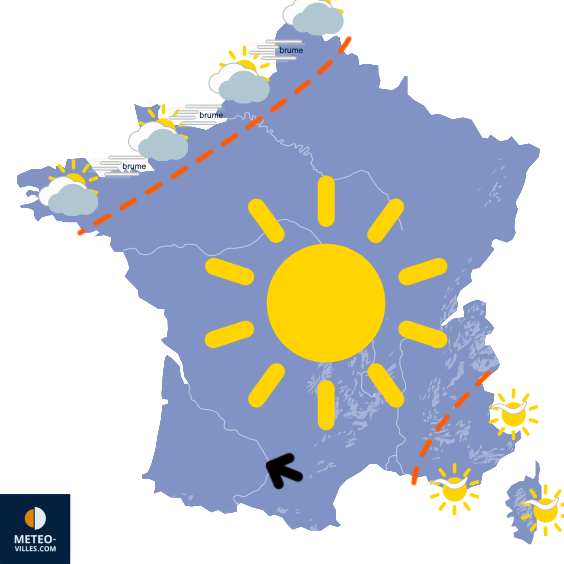 Carte de prévisions du temps du Tuesday, September 16, 2025