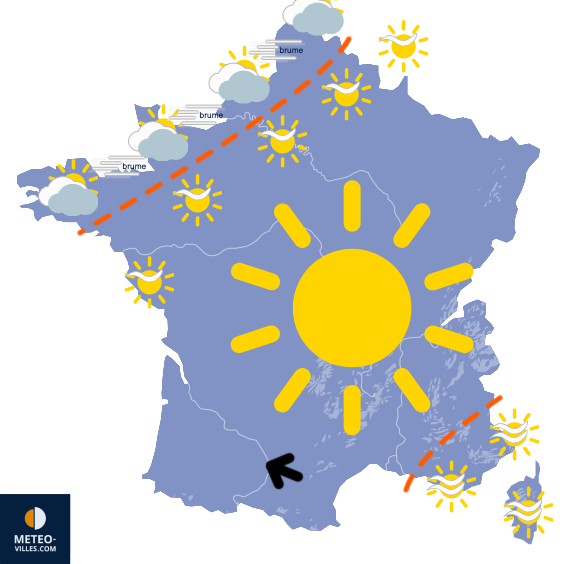 Carte de prévisions du temps du Mercredi 17 septembre 2025
