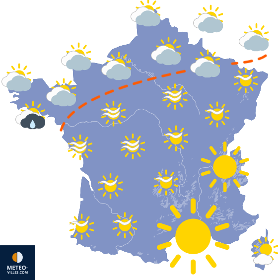 Carte de prévisions du temps du Samedi 13 septembre 2025