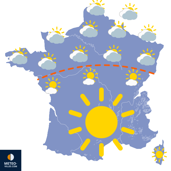 Carte de prévisions du temps du Samedi 13 septembre 2025