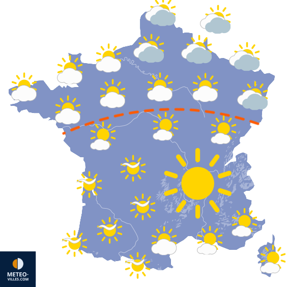 Carte de prévisions du temps du Dimanche 14 septembre 2025