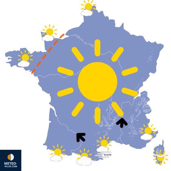 Carte de prévisions du temps du Tuesday, September 16, 2025