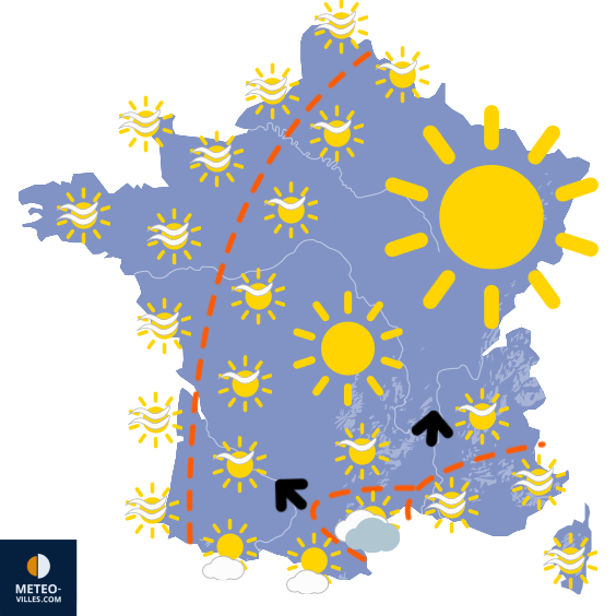 Carte de prévisions du temps du Wednesday, September 17, 2025