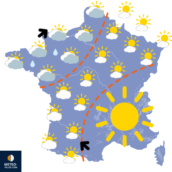 Carte de prévisions du temps du Samedi 20 septembre 2025