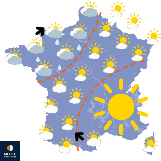 Carte de prévisions du temps du Samedi 20 septembre 2025