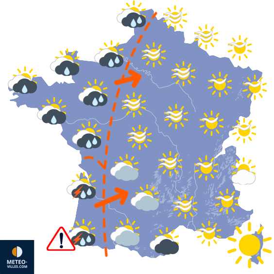 Carte de prévisions du temps du Samedi 20 septembre 2025