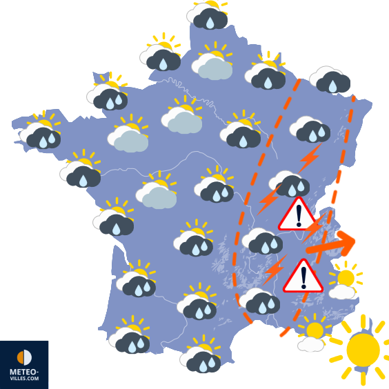 Carte de prévisions du temps du Dimanche 21 septembre 2025