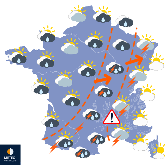 Carte de prévisions du temps du Tuesday, September 16, 2025
