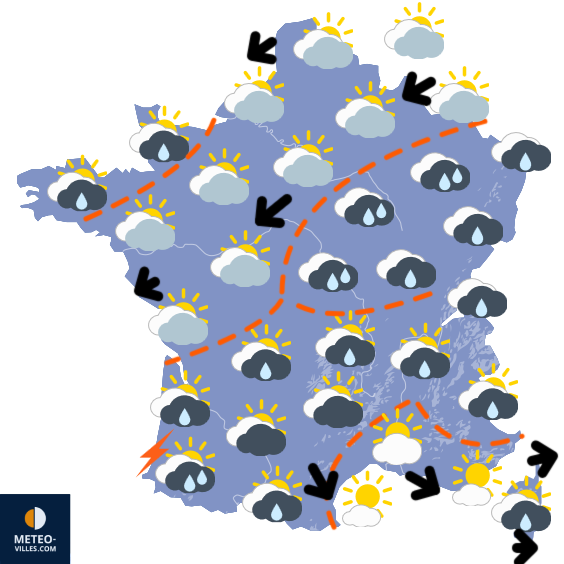 Carte de prévisions du temps du Samedi 20 septembre 2025