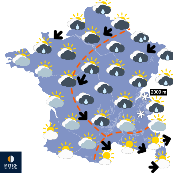 Carte de prévisions du temps du Samedi 20 septembre 2025