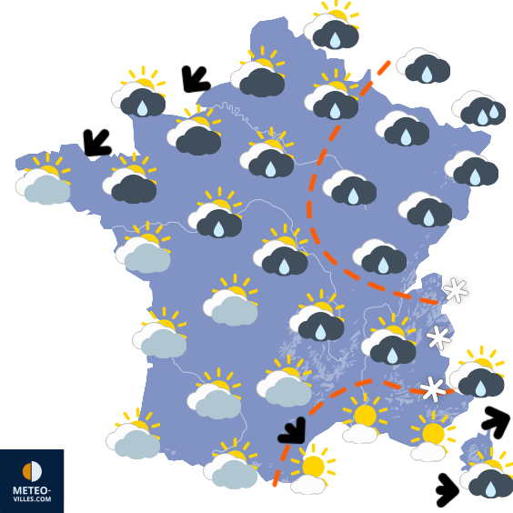 Carte de prévisions du temps du Samedi 20 septembre 2025
