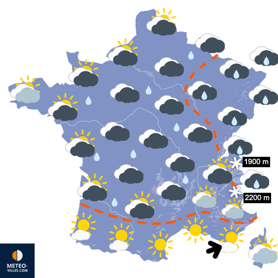 Carte de prévisions du temps du Vendredi 26 septembre 2025