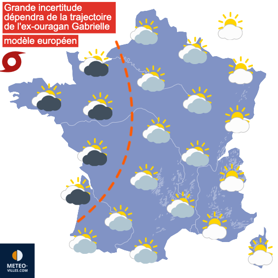 Carte de prévisions du temps du Samedi 20 septembre 2025