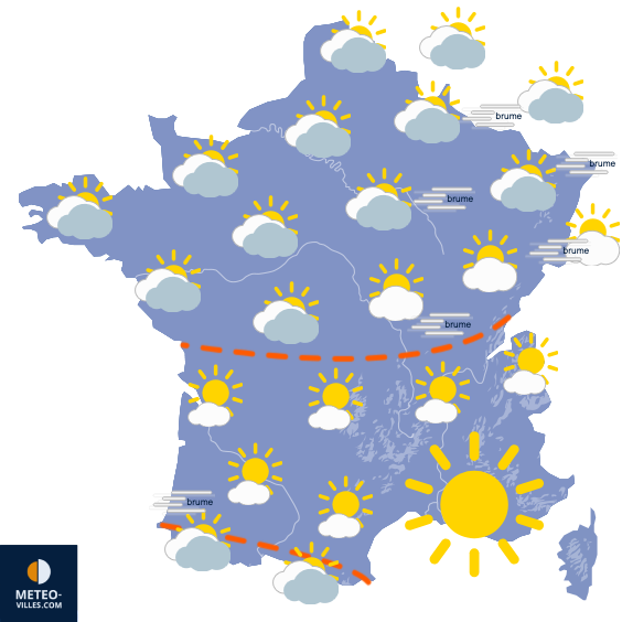 Carte de prévisions du temps du Dimanche 28 septembre 2025