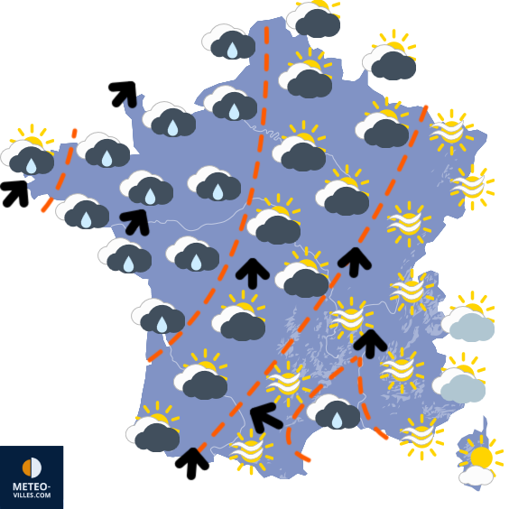 Carte de prévisions du temps du Vendredi 17 octobre 2025
