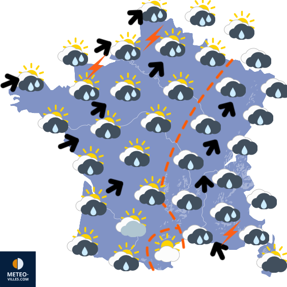 Carte de prévisions du temps du Vendredi 17 octobre 2025