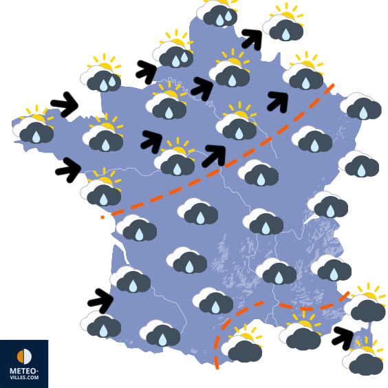 Carte de prévisions du temps du Vendredi 17 octobre 2025