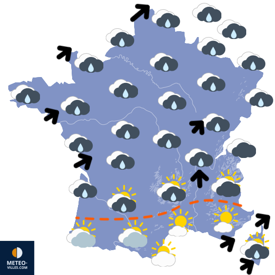 Carte de prévisions du temps du Vendredi 17 octobre 2025
