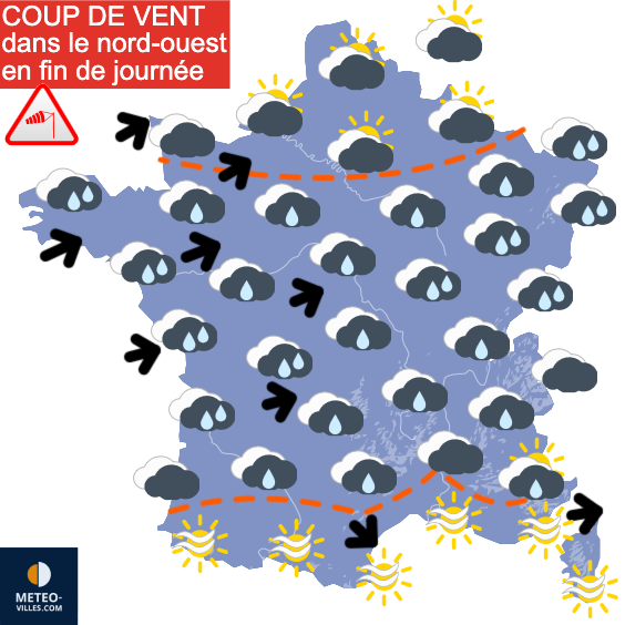 Carte de prévisions du temps du Lundi 20 octobre 2025