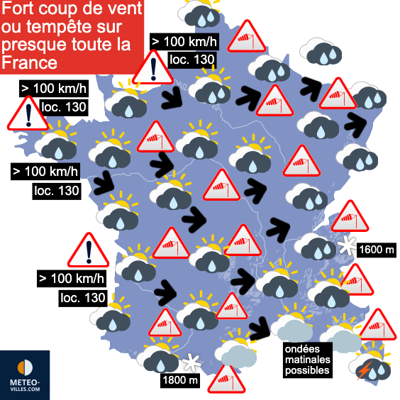 Carte de prévisions du temps du Jeudi 23 octobre 2025
