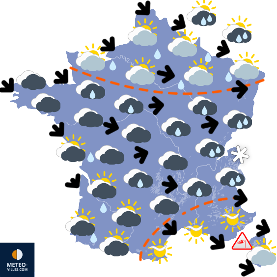 Carte de prévisions du temps du Dimanche 26 octobre 2025