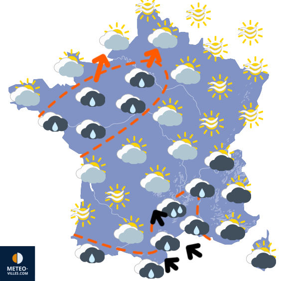 Carte de prévisions du temps du Vendredi 24 octobre 2025