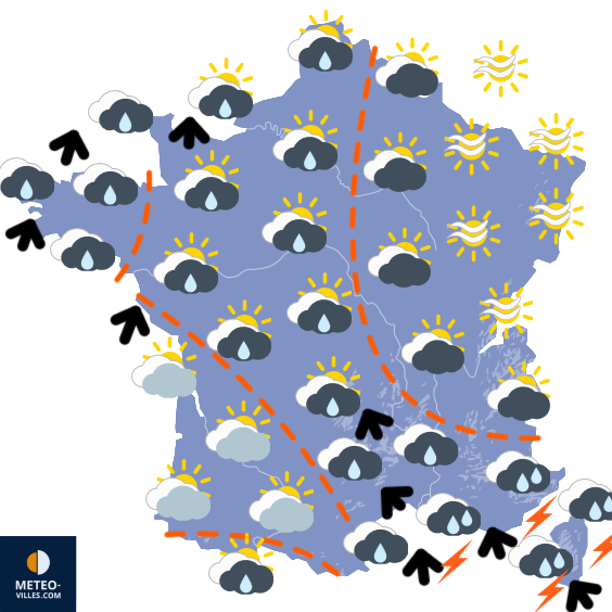 Carte de prévisions du temps du Vendredi 24 octobre 2025