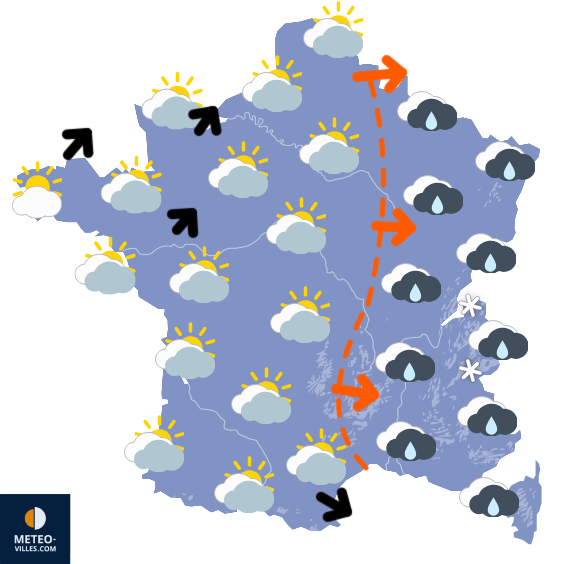 Carte de prévisions du temps du Dimanche 26 octobre 2025