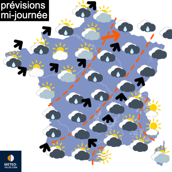 Carte de prévisions du temps du Jeudi 30 octobre 2025