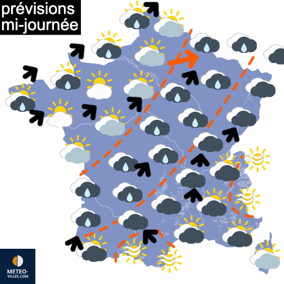 Carte de prévisions du temps du Friday, October 31, 2025