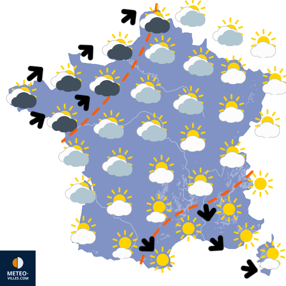 Carte de prévisions du temps du Friday, October 31, 2025