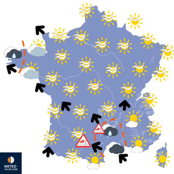 Carte de prévisions du temps du Wednesday, November 5, 2025