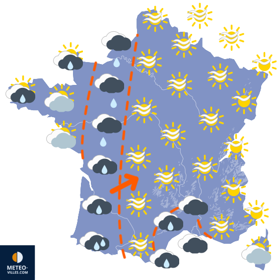 Carte de prévisions du temps du Friday, October 31, 2025