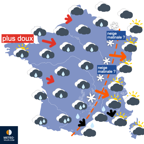Carte de prévisions du temps du Samedi 15 novembre 2025
