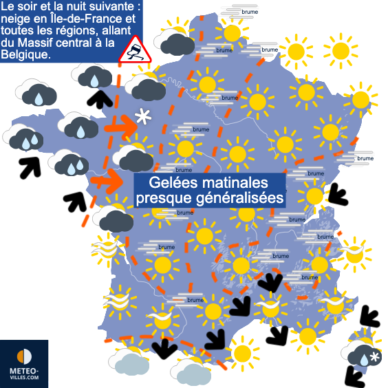Carte de prévisions du temps du Vendredi 21 novembre 2025