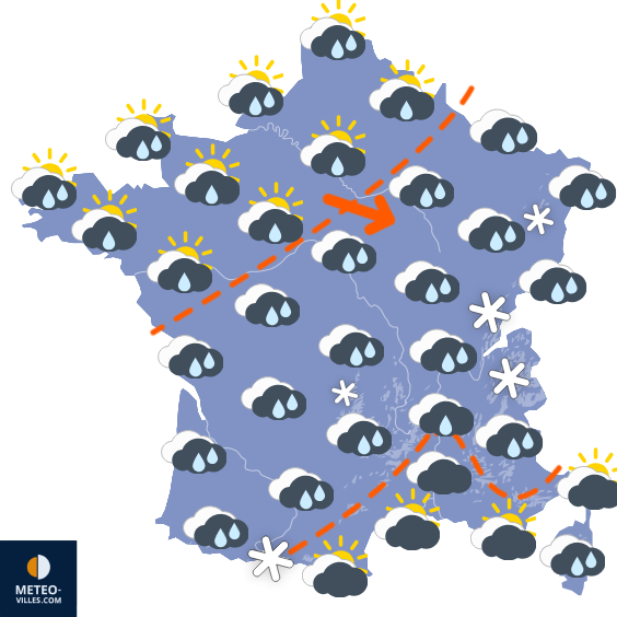 Carte de prévisions du temps du Jeudi 20 novembre 2025
