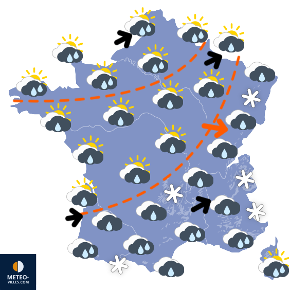 Carte de prévisions du temps du Vendredi 21 novembre 2025