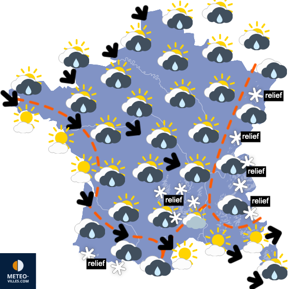 Carte de prévisions du temps du Jeudi 20 novembre 2025