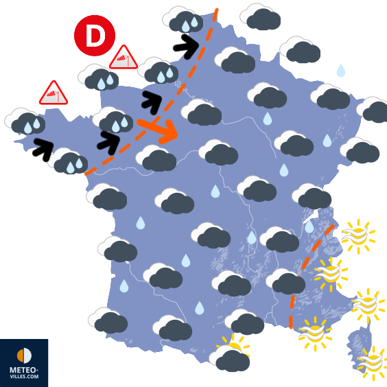 Carte de prévisions du temps du Samedi 29 novembre 2025