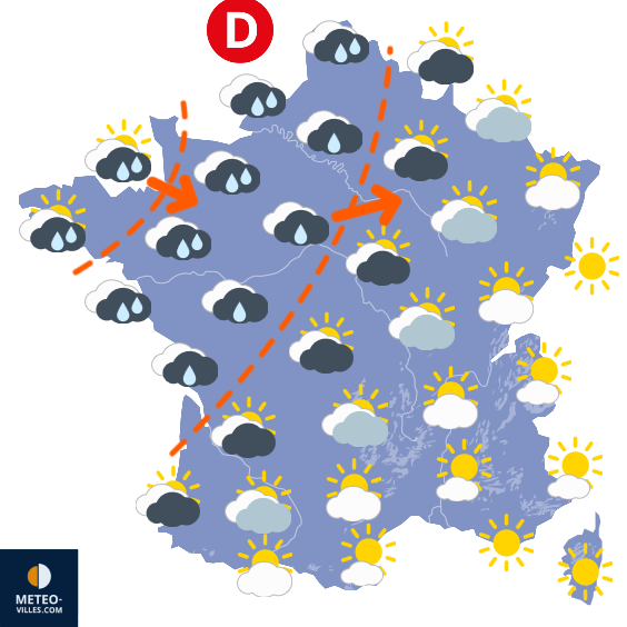 Carte de prévisions du temps du Samedi 29 novembre 2025