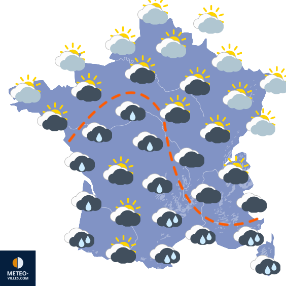 Carte de prévisions du temps du Mercredi 10 décembre 2025