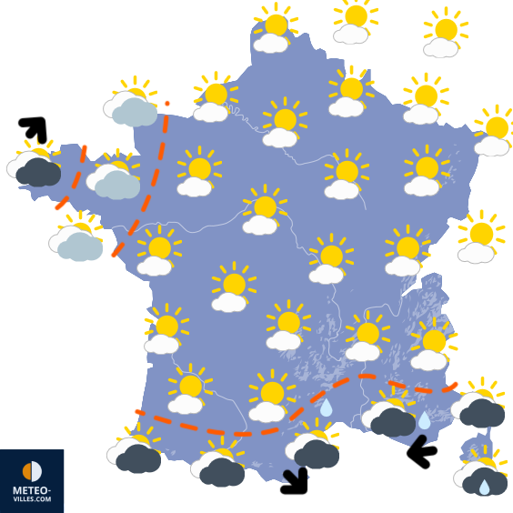 Carte de prévisions du temps du Vendredi 12 décembre 2025