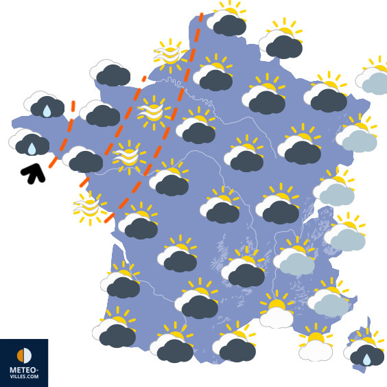 Carte de prévisions du temps du Dimanche 14 décembre 2025