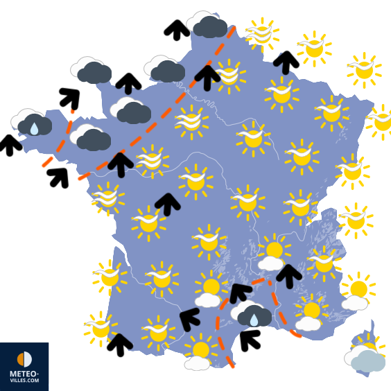 Carte de prévisions du temps du Tuesday, December 16, 2025