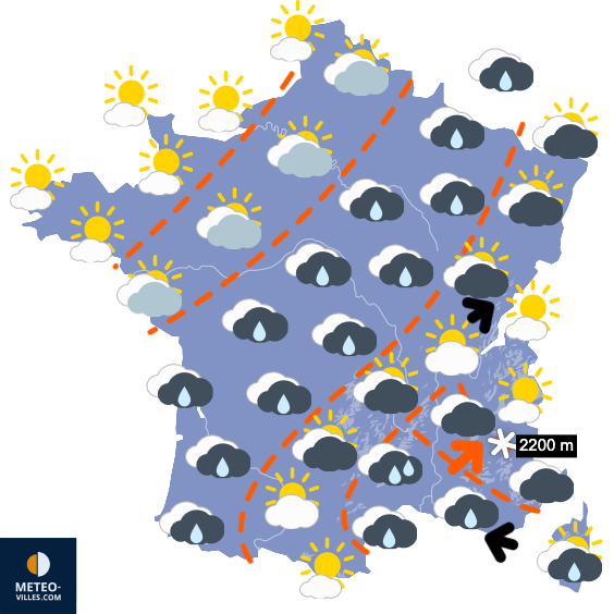 Carte de prévisions du temps du Mercredi 17 décembre 2025
