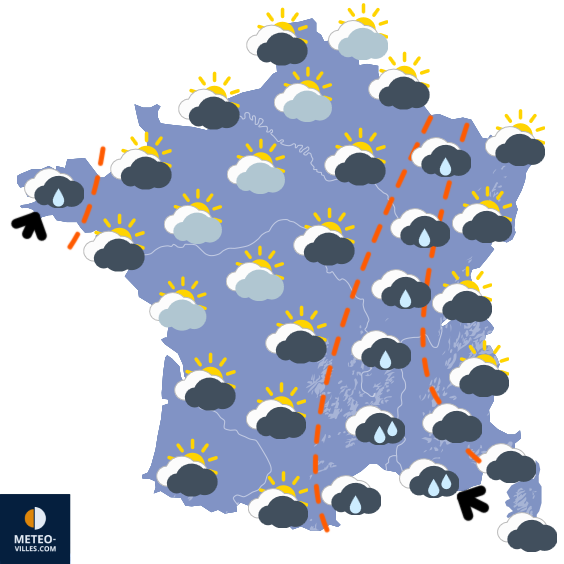 Carte de prévisions du temps du Samedi 20 décembre 2025