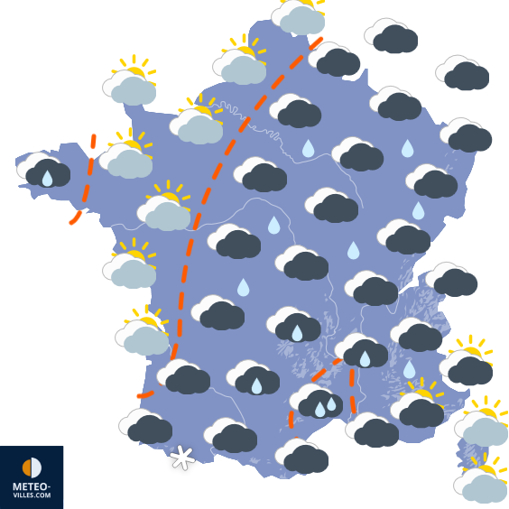Carte de prévisions du temps du Mercredi 17 décembre 2025